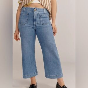 Anthropologie The Colette Crop Wide-Leg Jeans 33